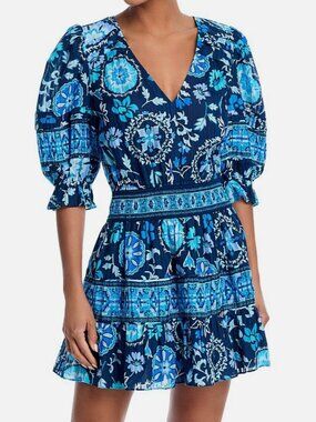Ramy Brook Women's Blue Barbara Mini Dress Size XS